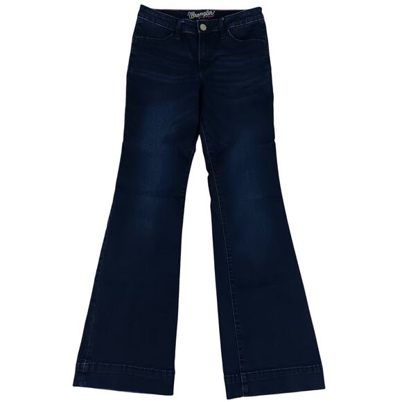 Wrangler Retro Mae Jeans Womens 7/8 28X32 Blue Bareback Flare Boot Riding Rodeo - Picture 1 of 13